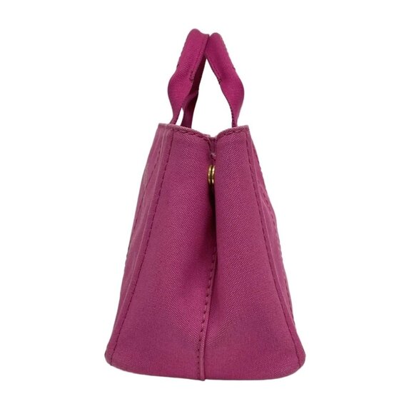 PRADA Canapa - Pink Canvas Tote Bag 332-062425 - Picture 3 of 10